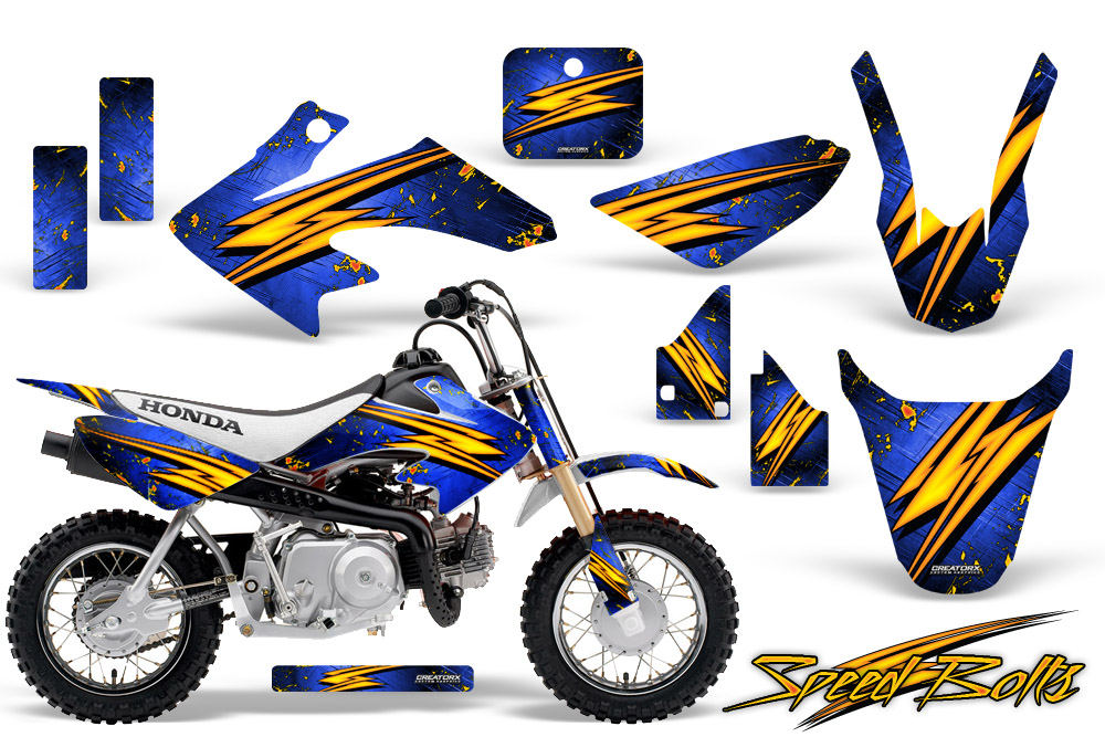 CRF 50 Graphics Kit Speed Bolts Blue